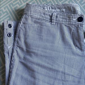 Pants navy / white striped